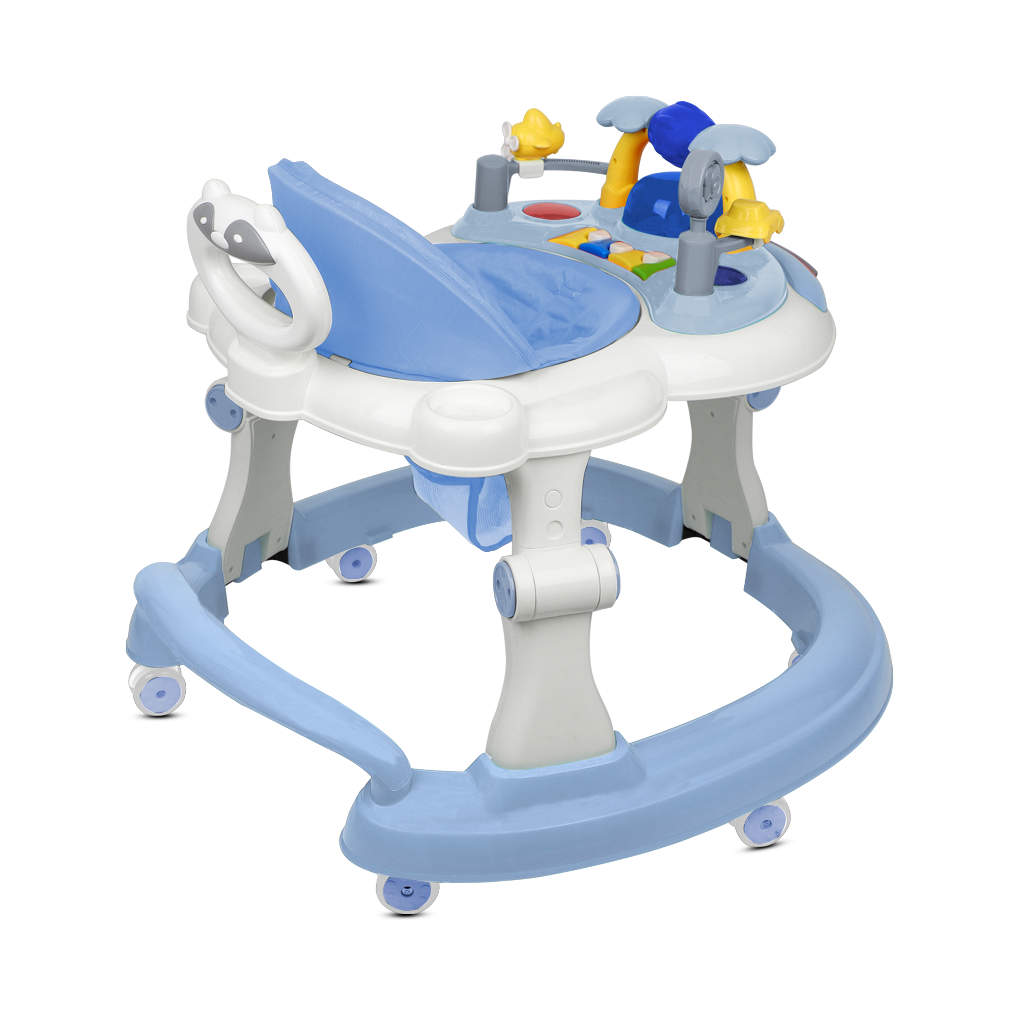 BLUE BABY WALKER WITH PUSH HANDLE